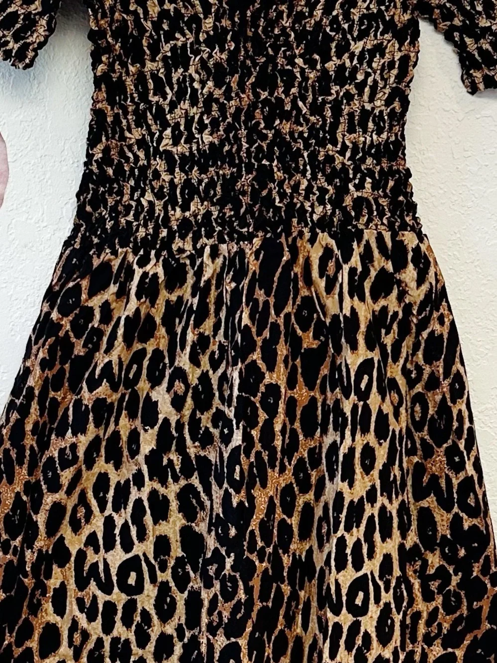Damson Madder Malinda Smocked Animal Cheetah Midi Dress NWT Size EU 6/ US 2 - Picture 7 of 15